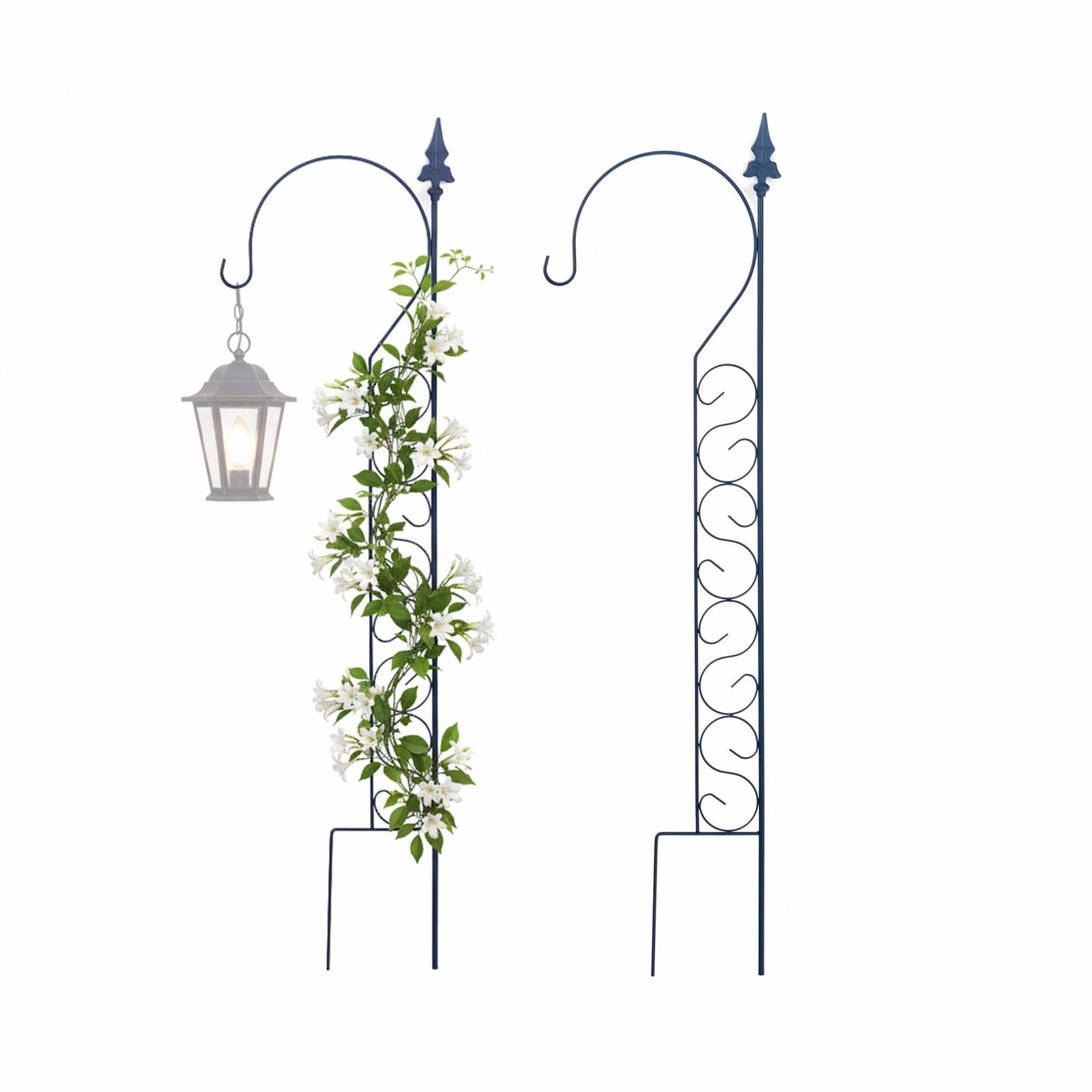 Metal espalier med krog til klatreplanter og dekoration