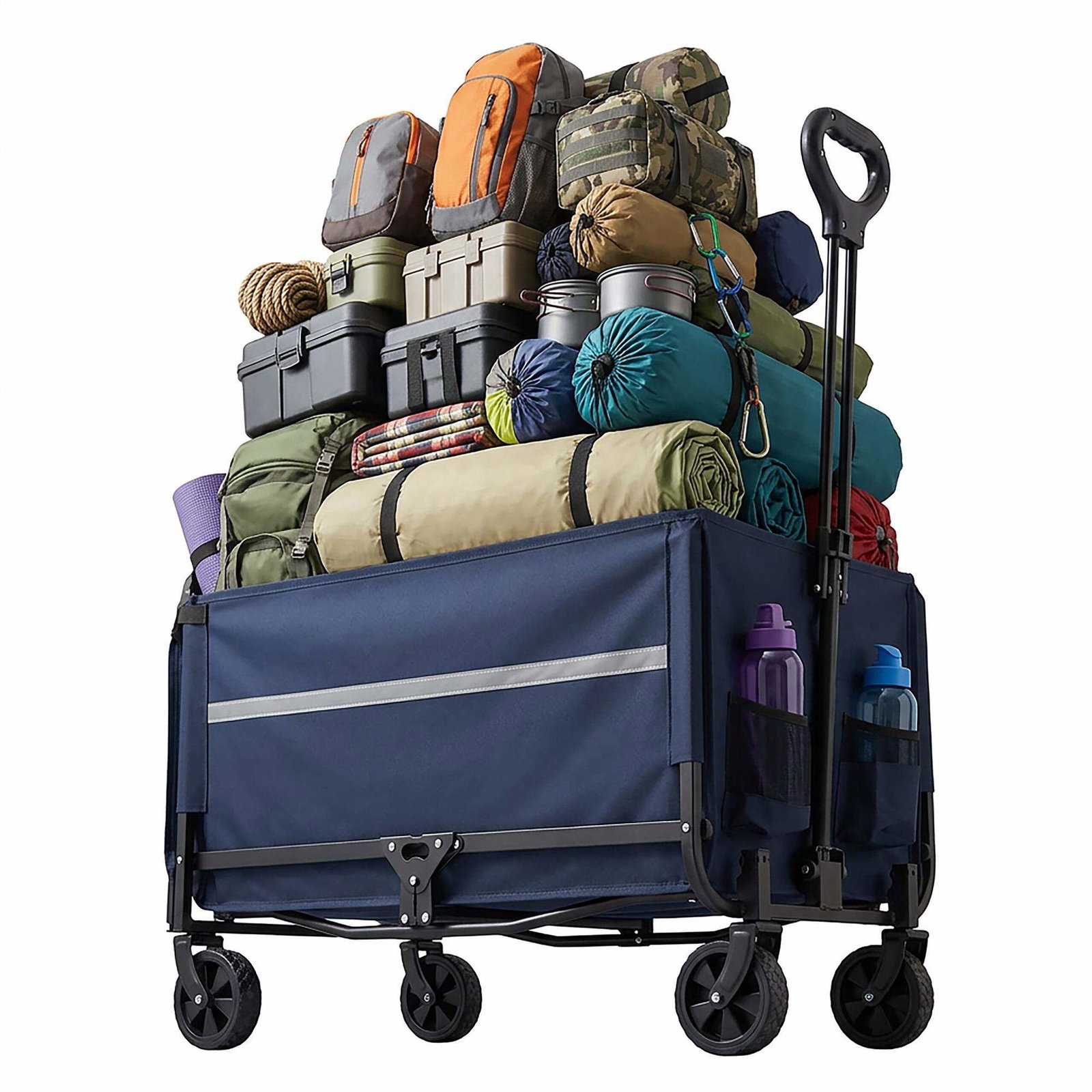 Sammenklappelig vogn med bagklap – Rummelig og vejrbestandig