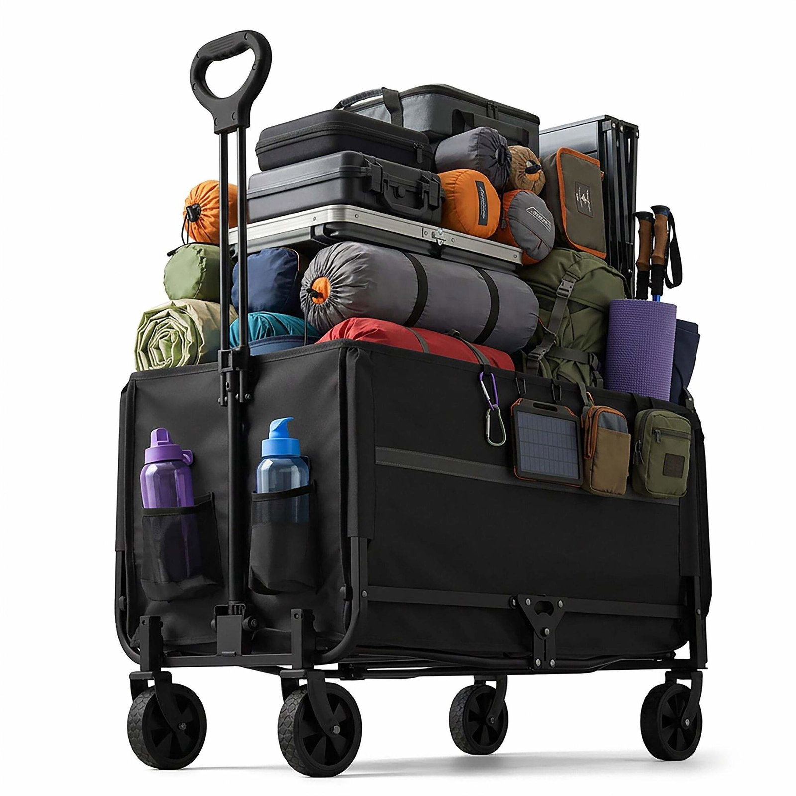 Sammenklappelig vogn med bagklap – Stor kapacitet og vandtæt