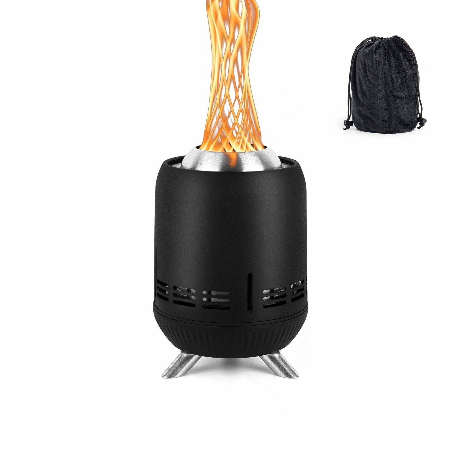 Røgfri bordpejs, Ø16,5 cm, bærbar og kompakt