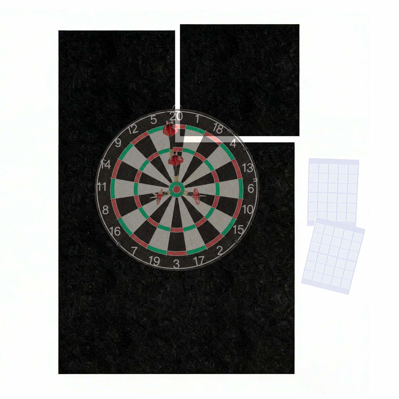 Dartskiveramme, 6-delt filtvægbeskytter