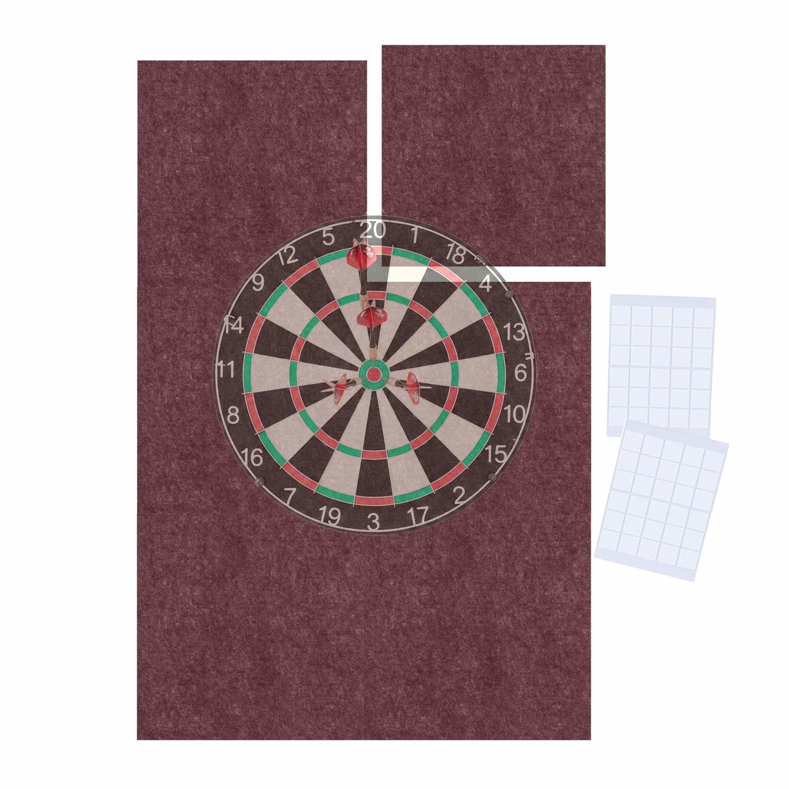 Filtramme til dartskive, 6-delt vægbeskytter