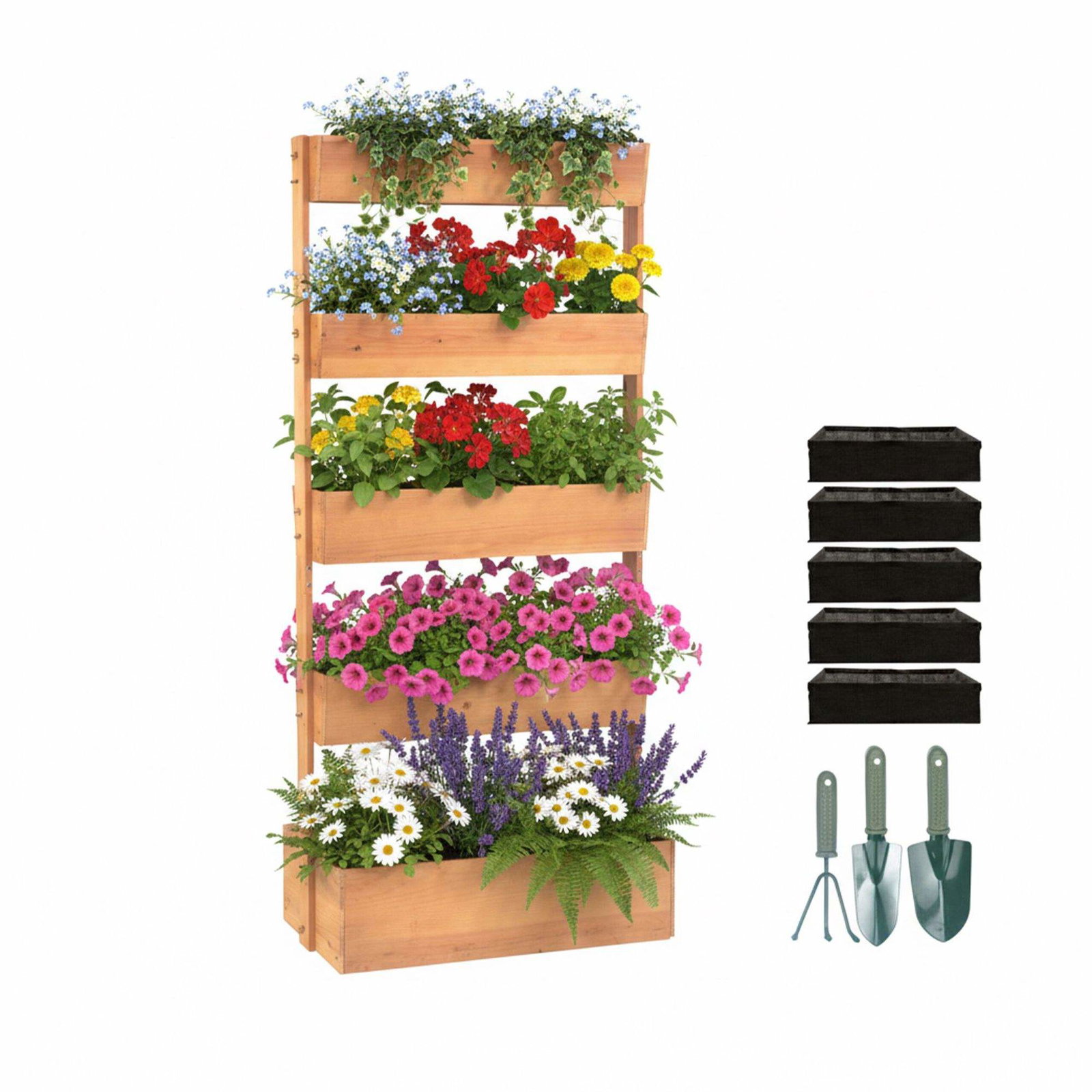 Balkonplantekasse i flere niveauer – Dyrk krydderurter, grøntsager og blomster