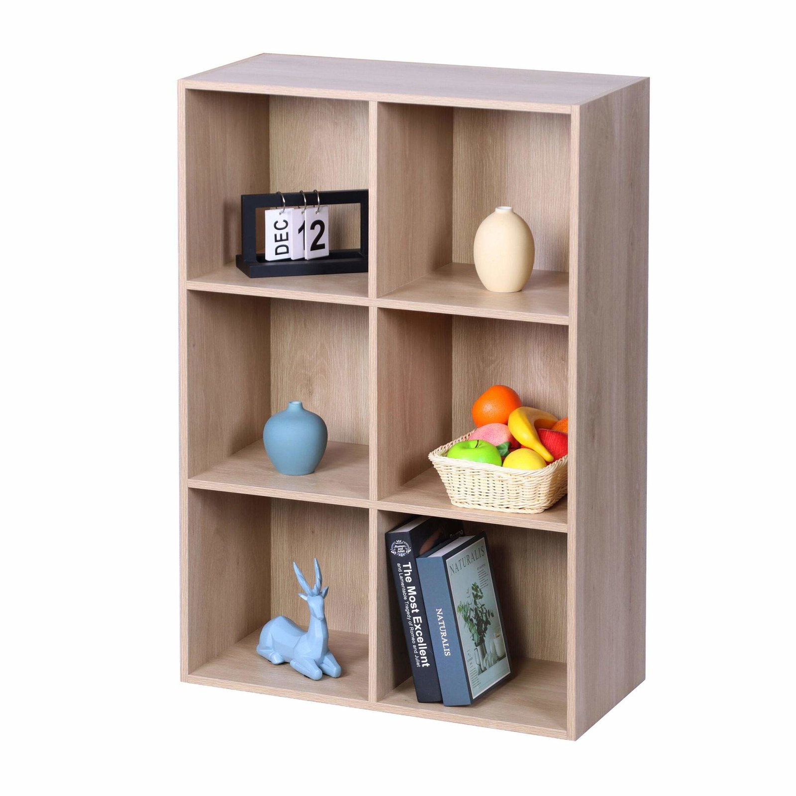 Cube-bogreol – Alsidig opbevaringshylde med skridsikre fødder