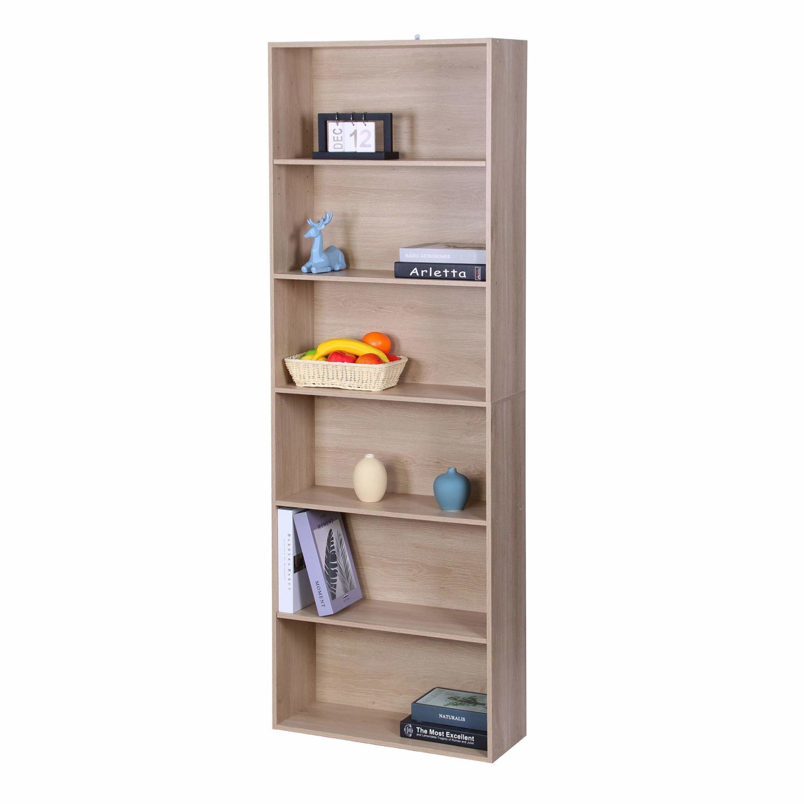 Justerbar bogreol med sikre, skridsikre fødder