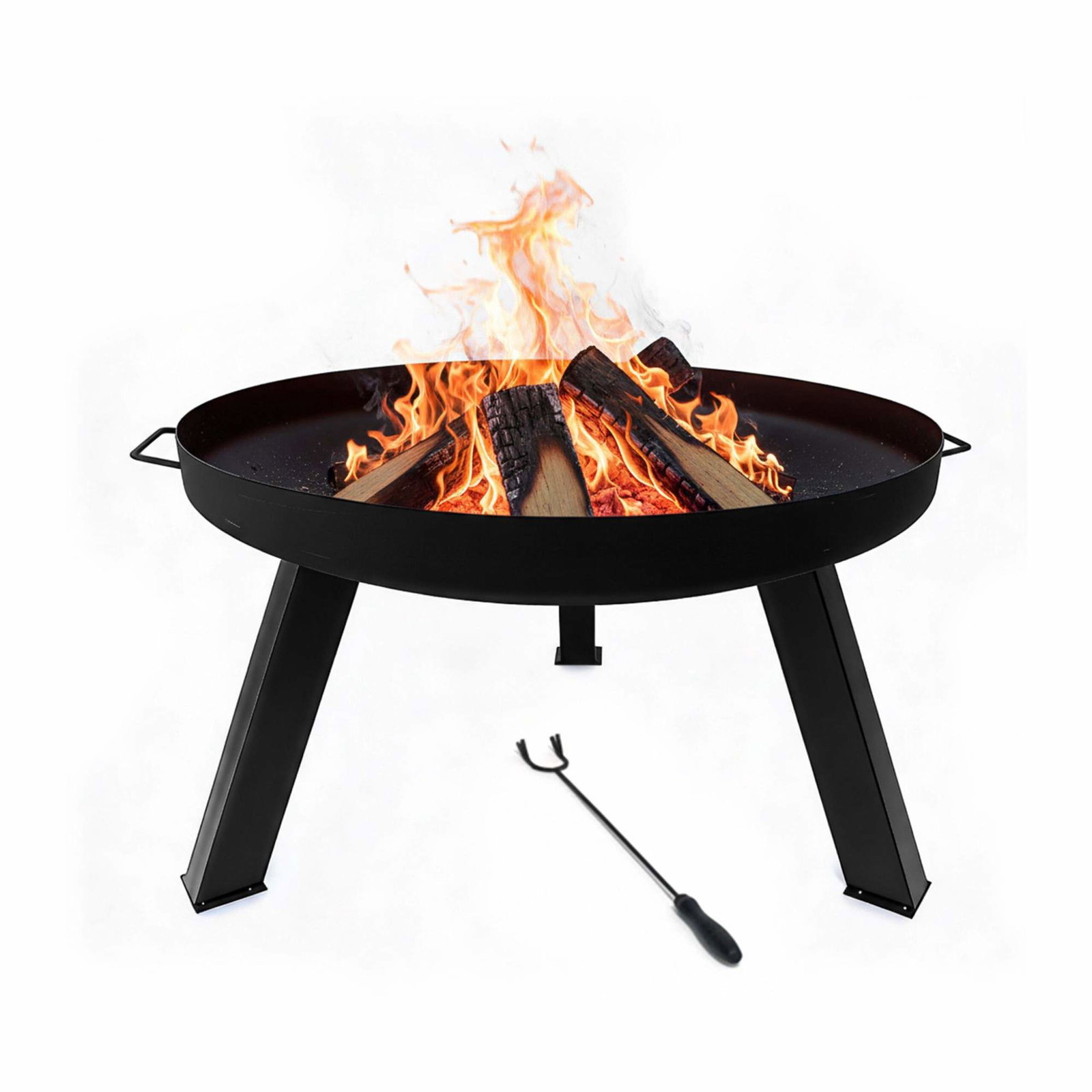 Bålsted med poker – Holdbart stål, stor skål