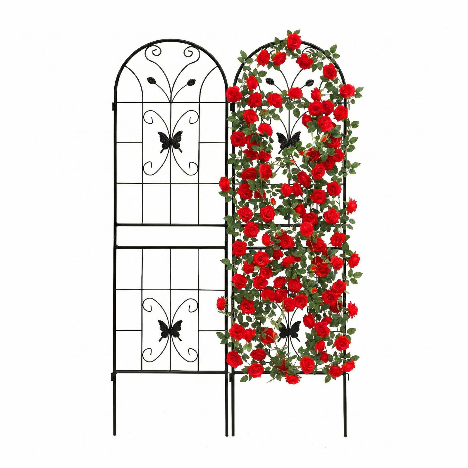 Butterfly espalier sæt – 2 stk., metal havestøtter