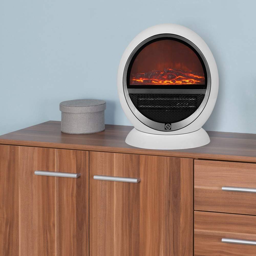 Elektrisk pejsvarmer, 1500W, LED-flamme, oscillerende