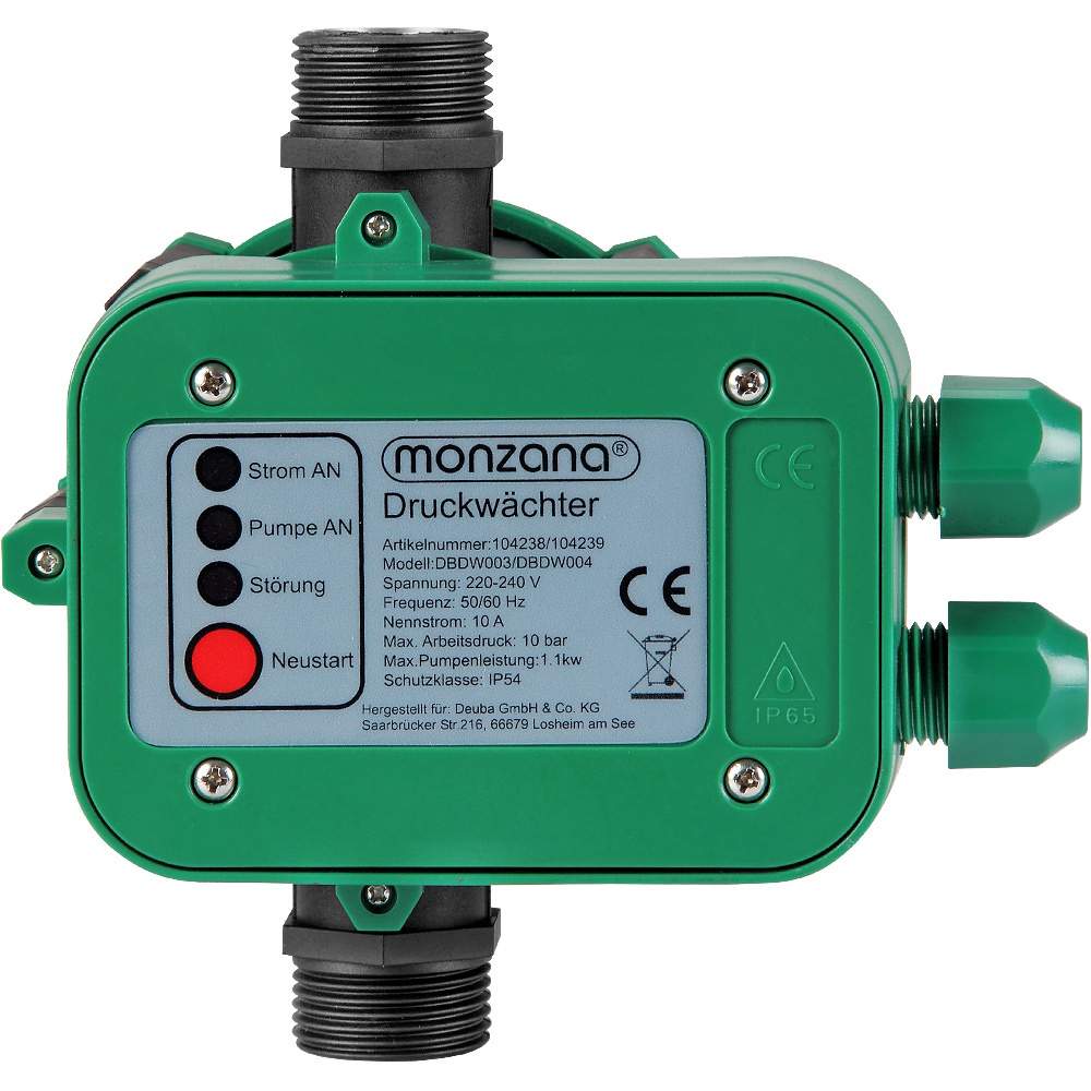 Trykmonitor 10 bar – Automatisk vandstyring