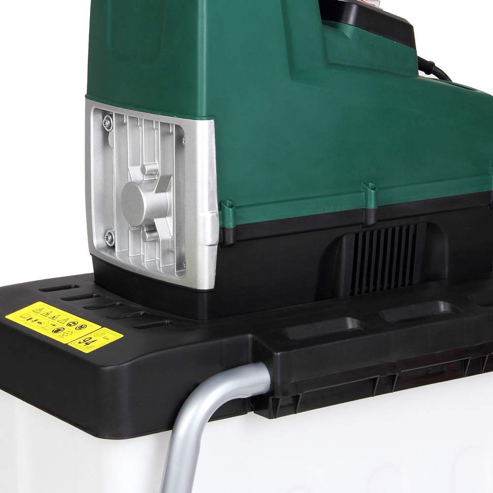 Elektrisk havekværn, 3100W, 60L beholder, stille drift