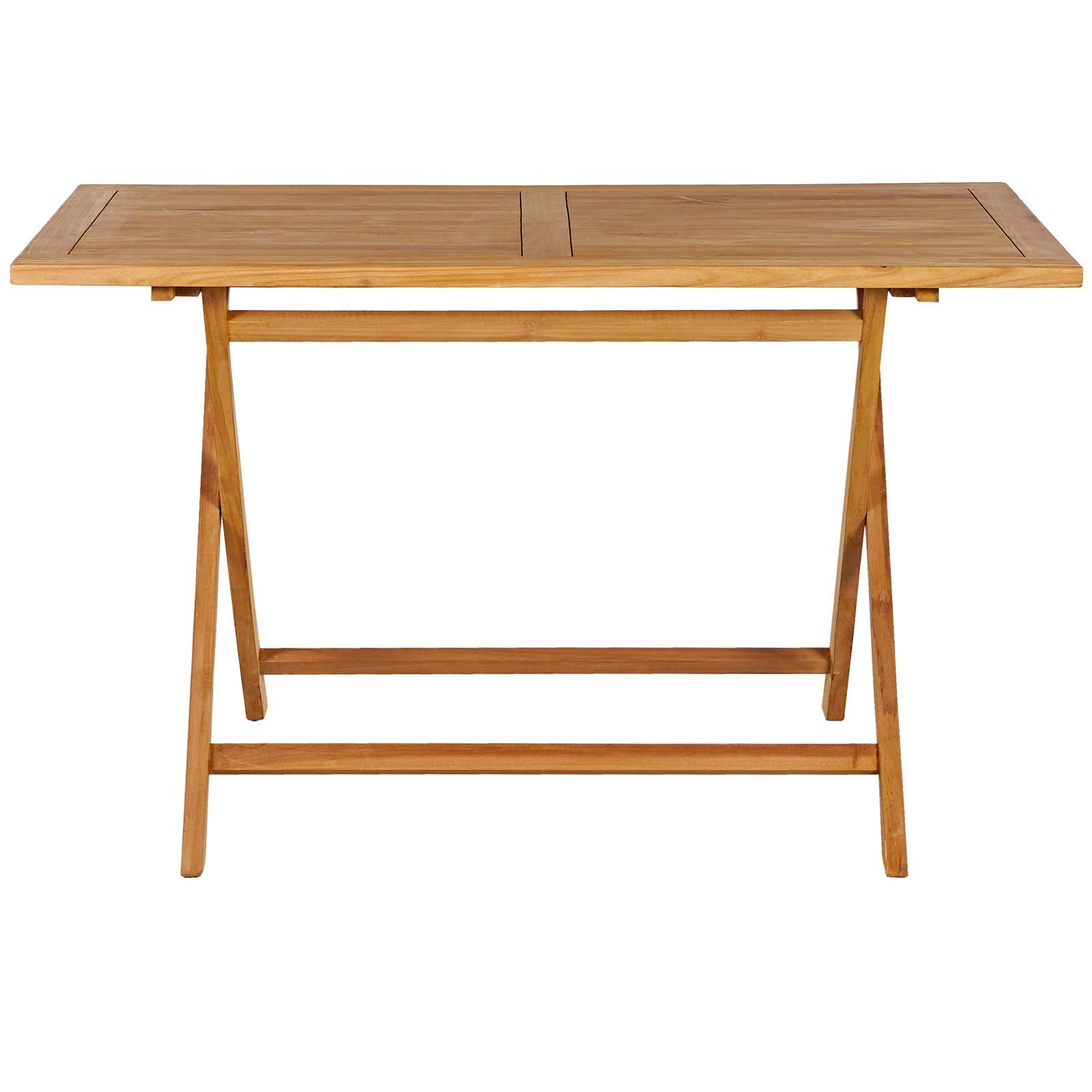 Sammenklappeligt havebord i teaktræ – 125x60cm, vejrbestandigt