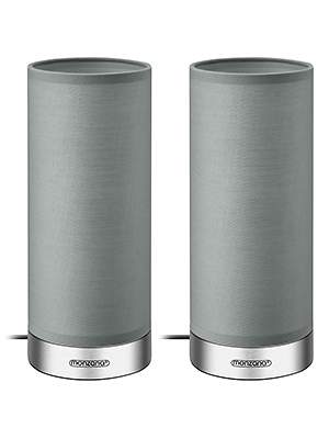 Dæmpbart bordlampesæt – grå, touchfunktion, 3 niveauer