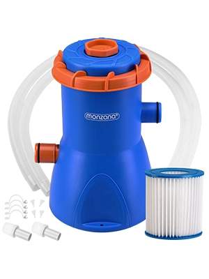 Poolfilterpumpe – 2280 L/t, Blå/Orange, Energieffektiv