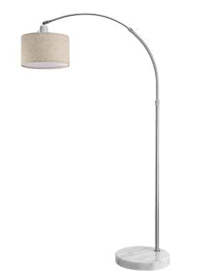 Højdejusterbar buegulvlampe med marmorbase
