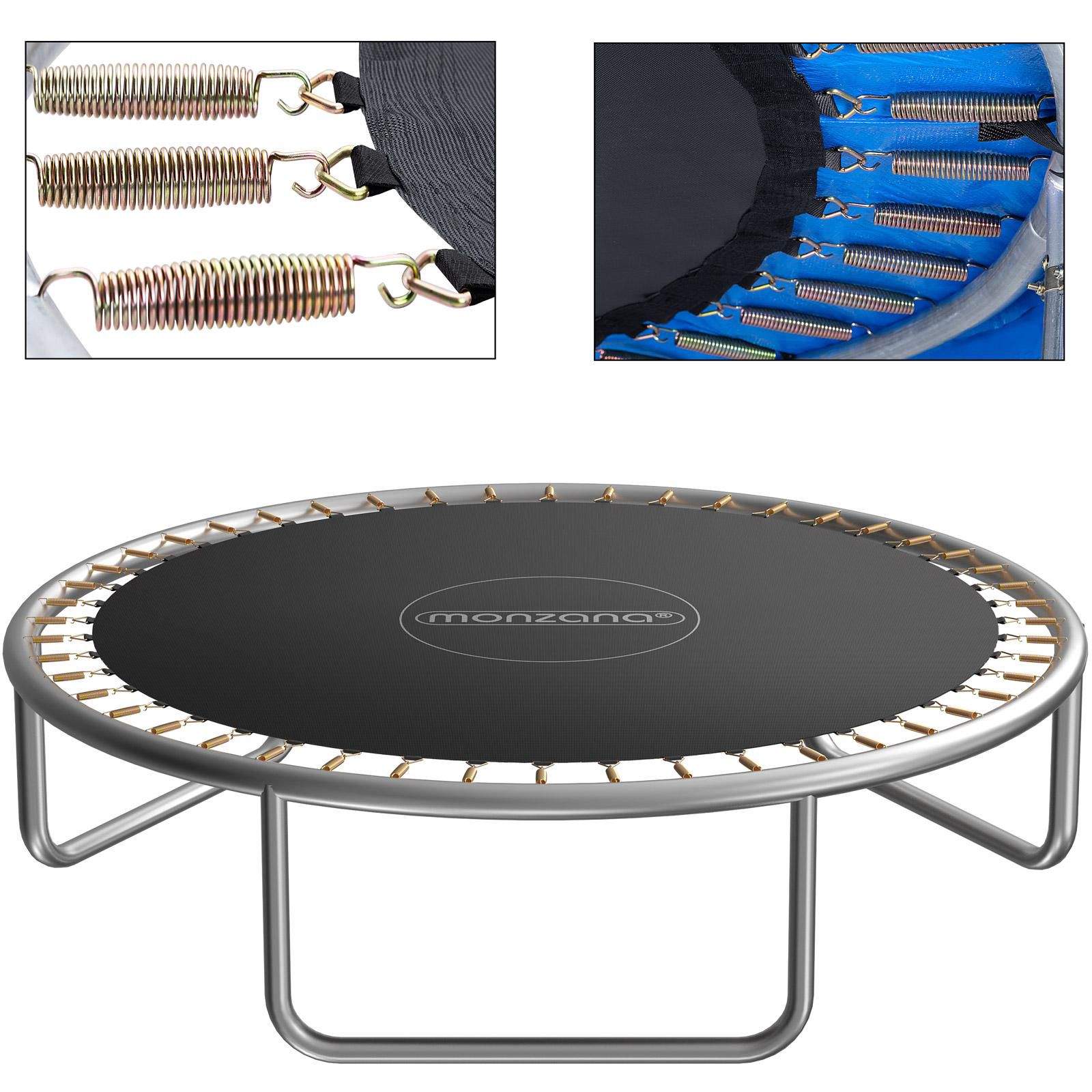 Trampolin hoppemåtte sort Ø427cm – UV- og rivebestandig