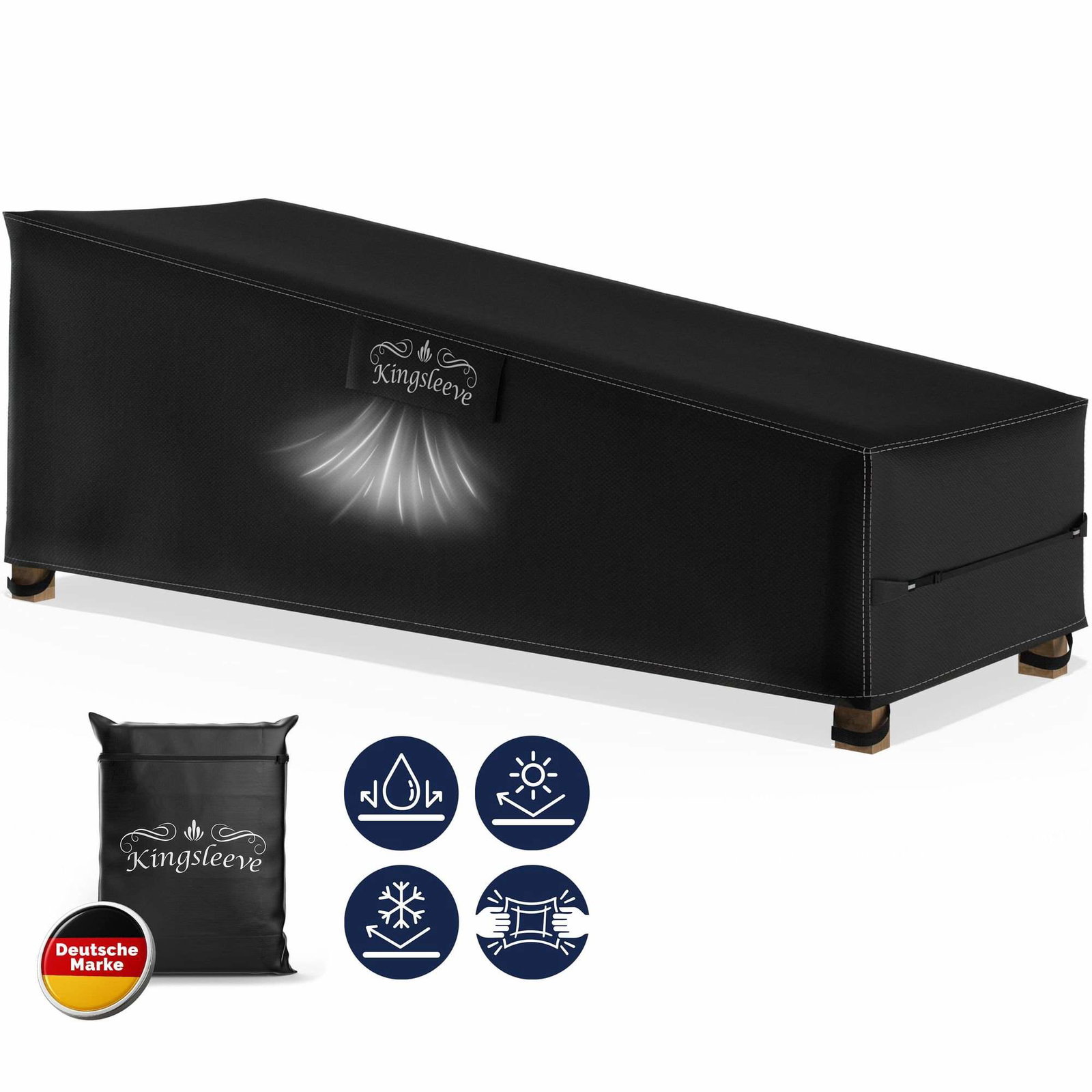 Överdrag till solsäng, vattentätt, 200x75x40/70cm, antracit | Hem & Hobby | Pryloteket