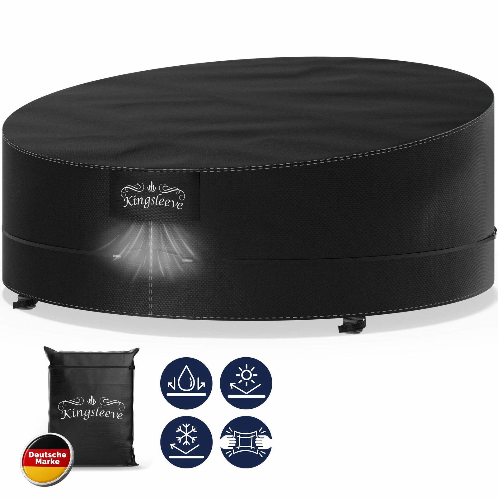 Solööverdrag, Vattentätt, Antracit, Ø190x90/50cm | Hem & Hobby | Pryloteket