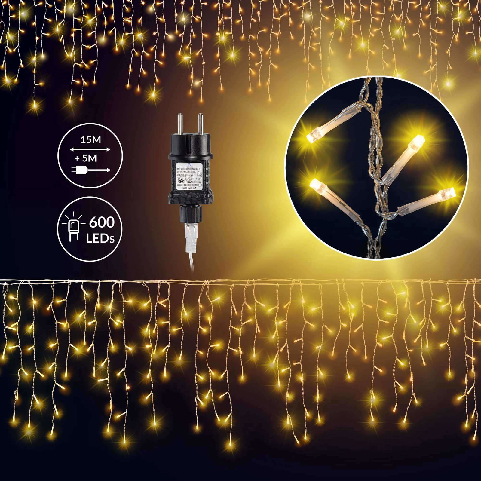 LED-ljusslinga, varmvit, 20m, inomhus/utomhus | Hem & Hobby | Pryloteket