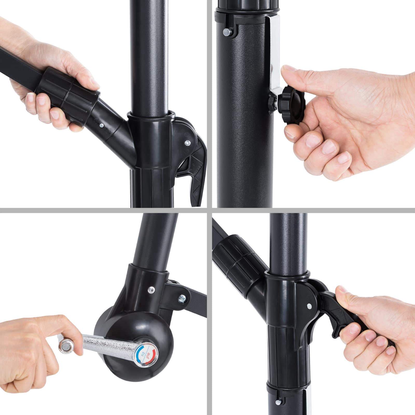 Grönt fribärande parasoll Ø330cm, UV 80+, vattenavvisande | Hem & Hobby | Pryloteket