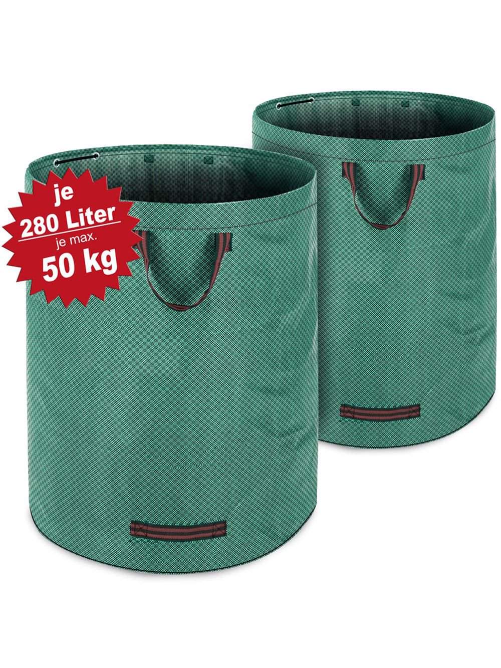 Trädgårdsavfallspåsar, 280 liter, 3 handtag, slitstarka och vattenavvisande | Hem & Hobby | Pryloteket