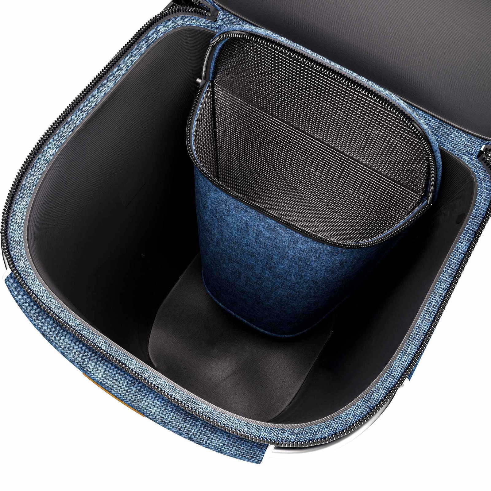 2-i-1 indkøbsvogn med køletaske, 56L, blå