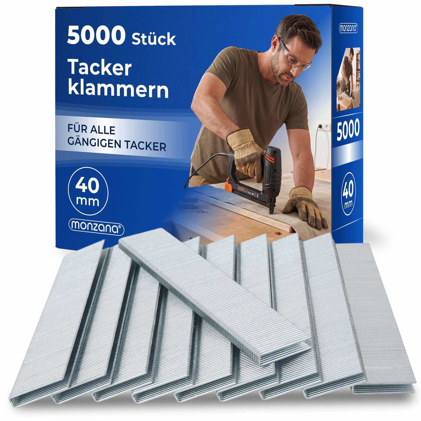 Galvaniserede stålklammer 5000 stk. – korrosionsbestandige