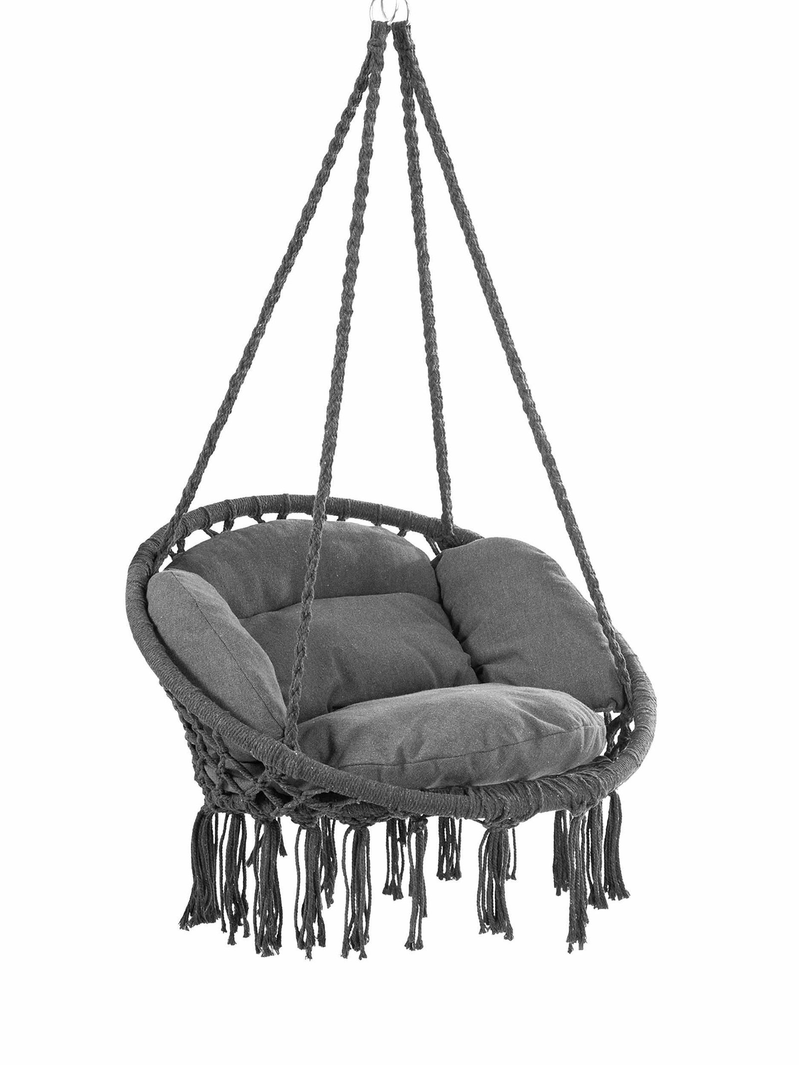 Antracit Boho Hängstol – Komfort inomhus/utomhus | Hem & Hobby | Pryloteket