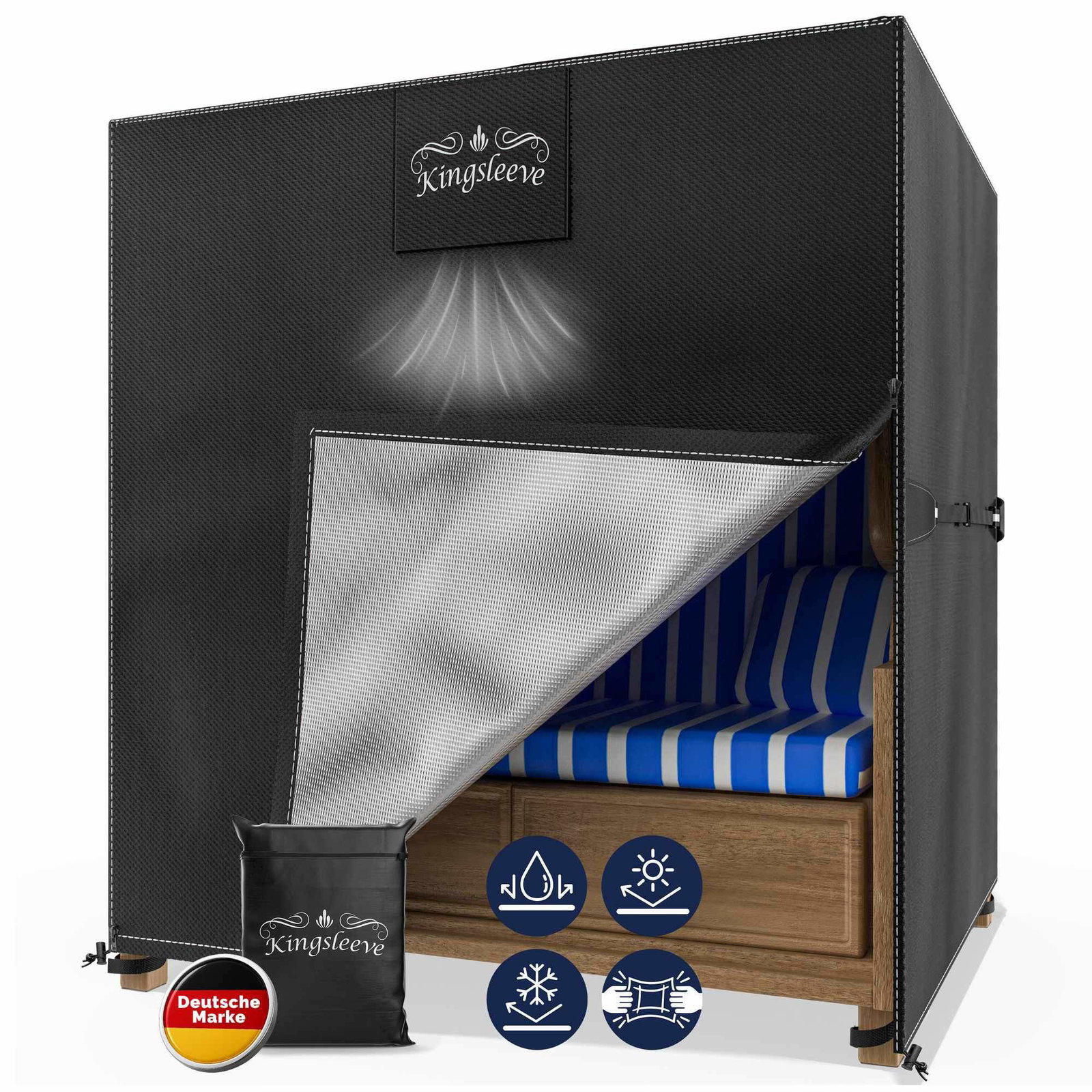 Överdrag till strandstol, vattentät polyester, 120x90x160/140cm | Hem & Hobby | Pryloteket