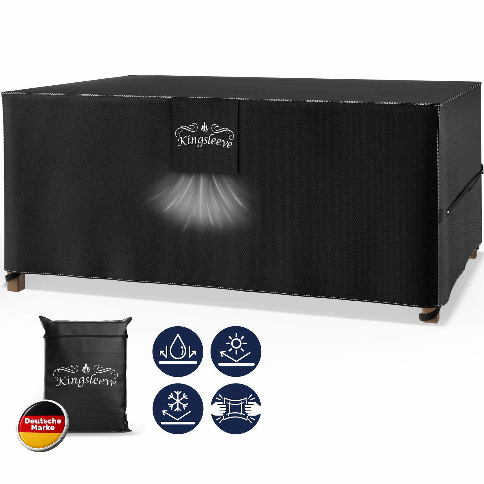 Vattentätt möbelöverdrag för uteplats, 242x162x100cm, Antracit | Hem & Hobby | Pryloteket