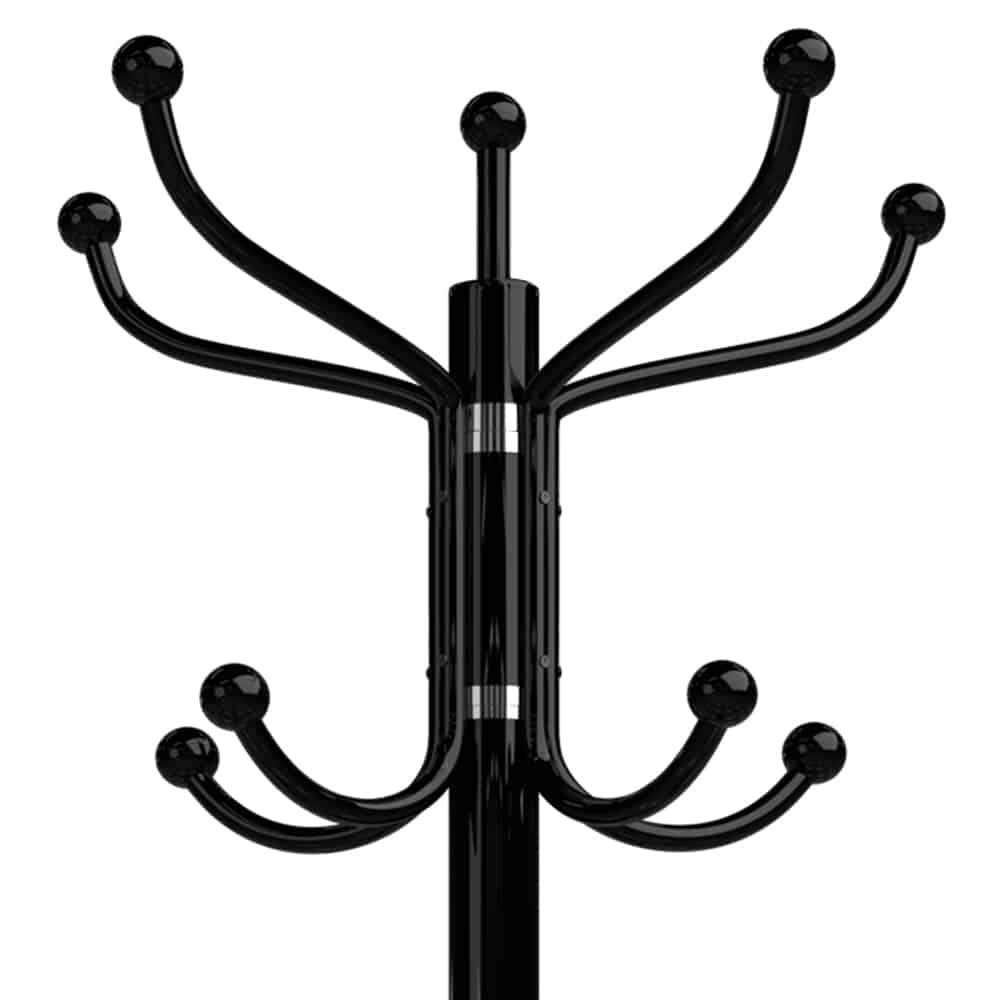 Svart klädhängare – Marmorbas, 14 krokar, 175 cm | Hem & Hobby | Pryloteket