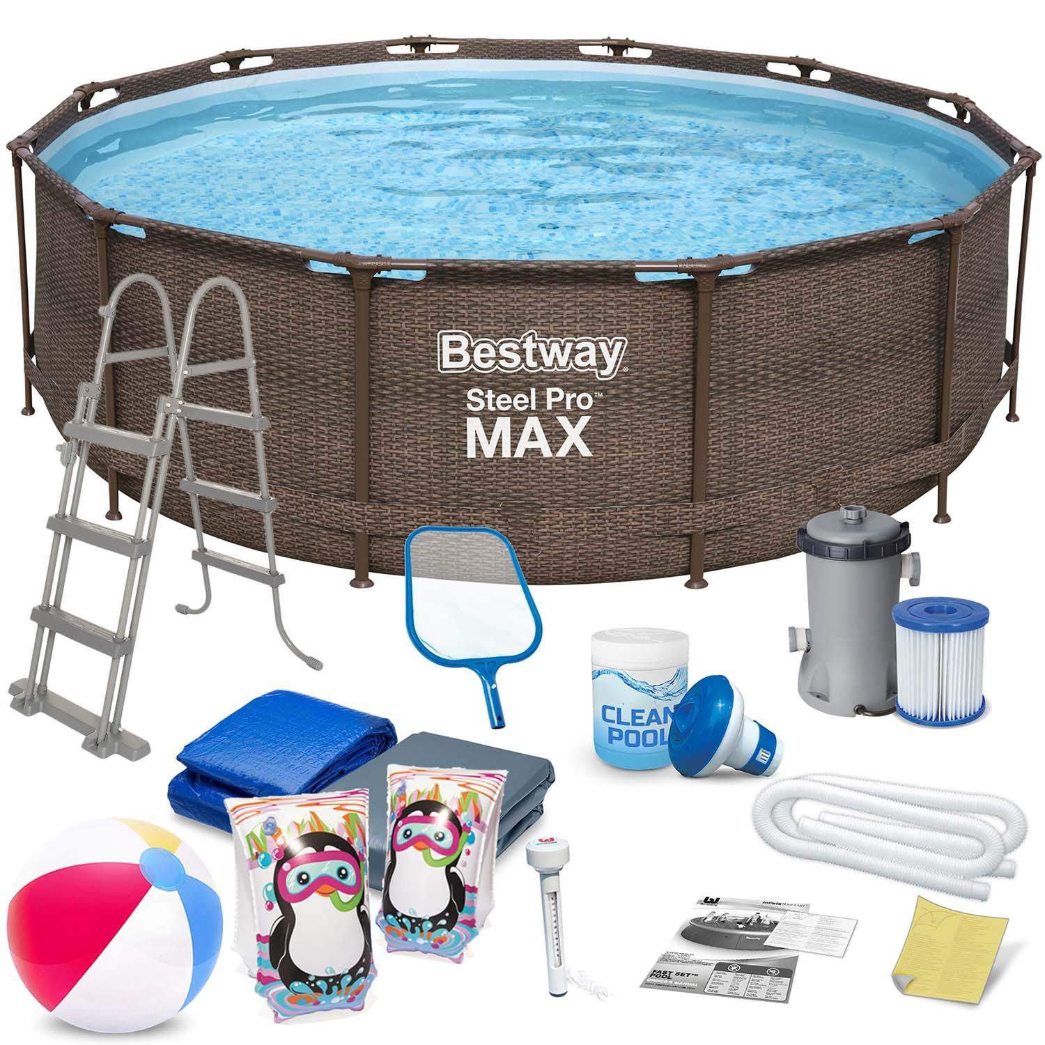 Rund poolram 366x100 cm – 18-i-1-set | Hem & Hobby | Pryloteket