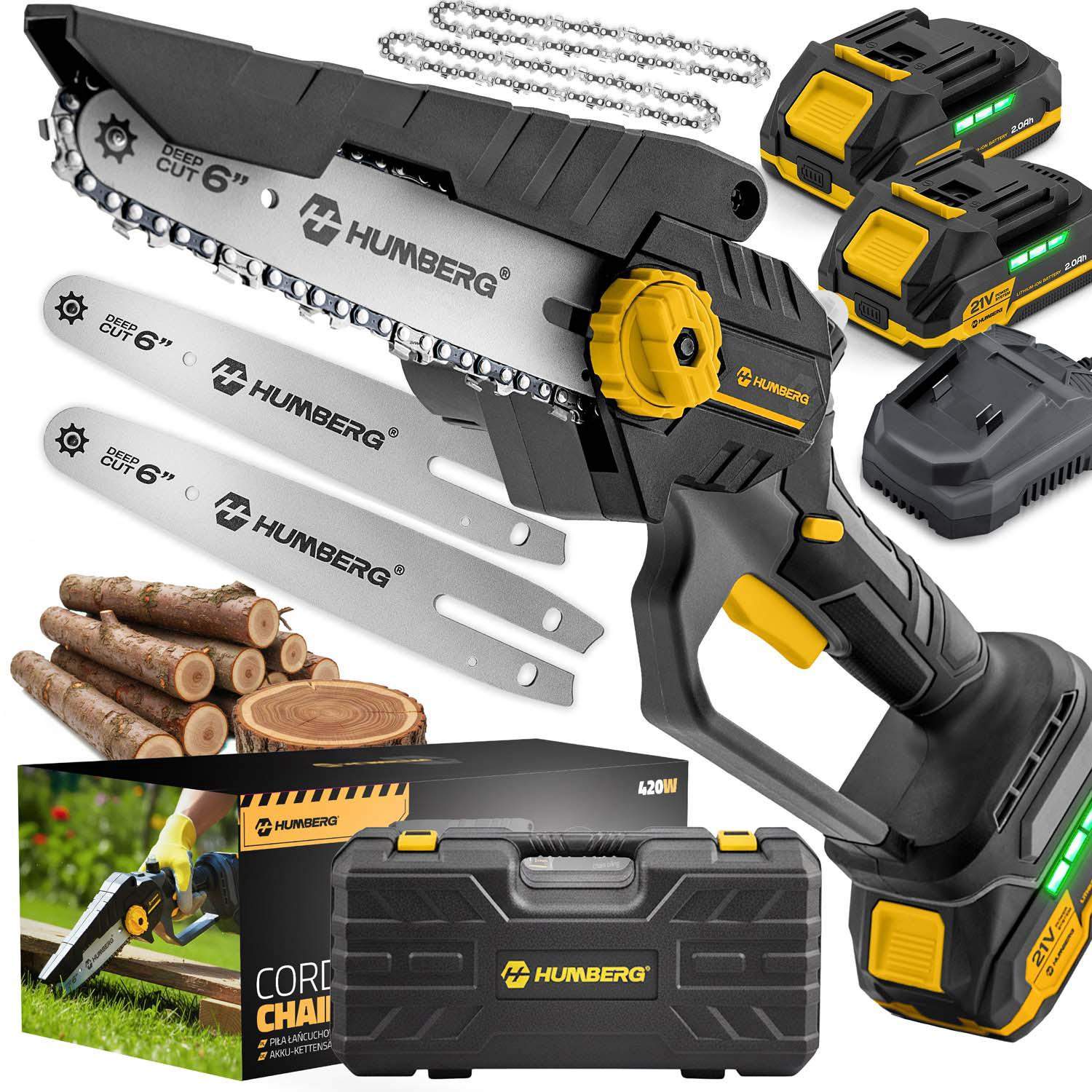 Mini batteridrevet motorsav – batteridrevet, kompakt design