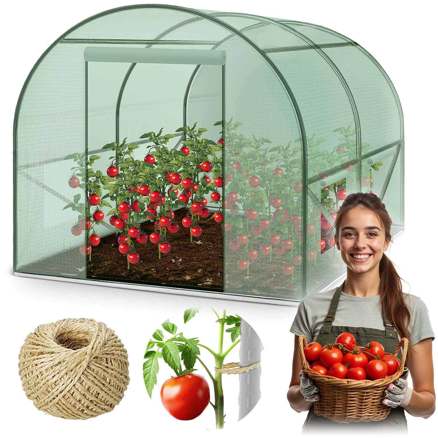 Drivhustunnel til haven 2x2m – 4m² plads