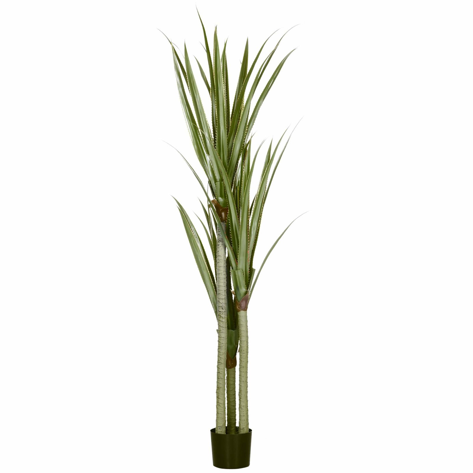 Stor kunstig Yucca-plante i potte – 190 cm smaragdgrøn