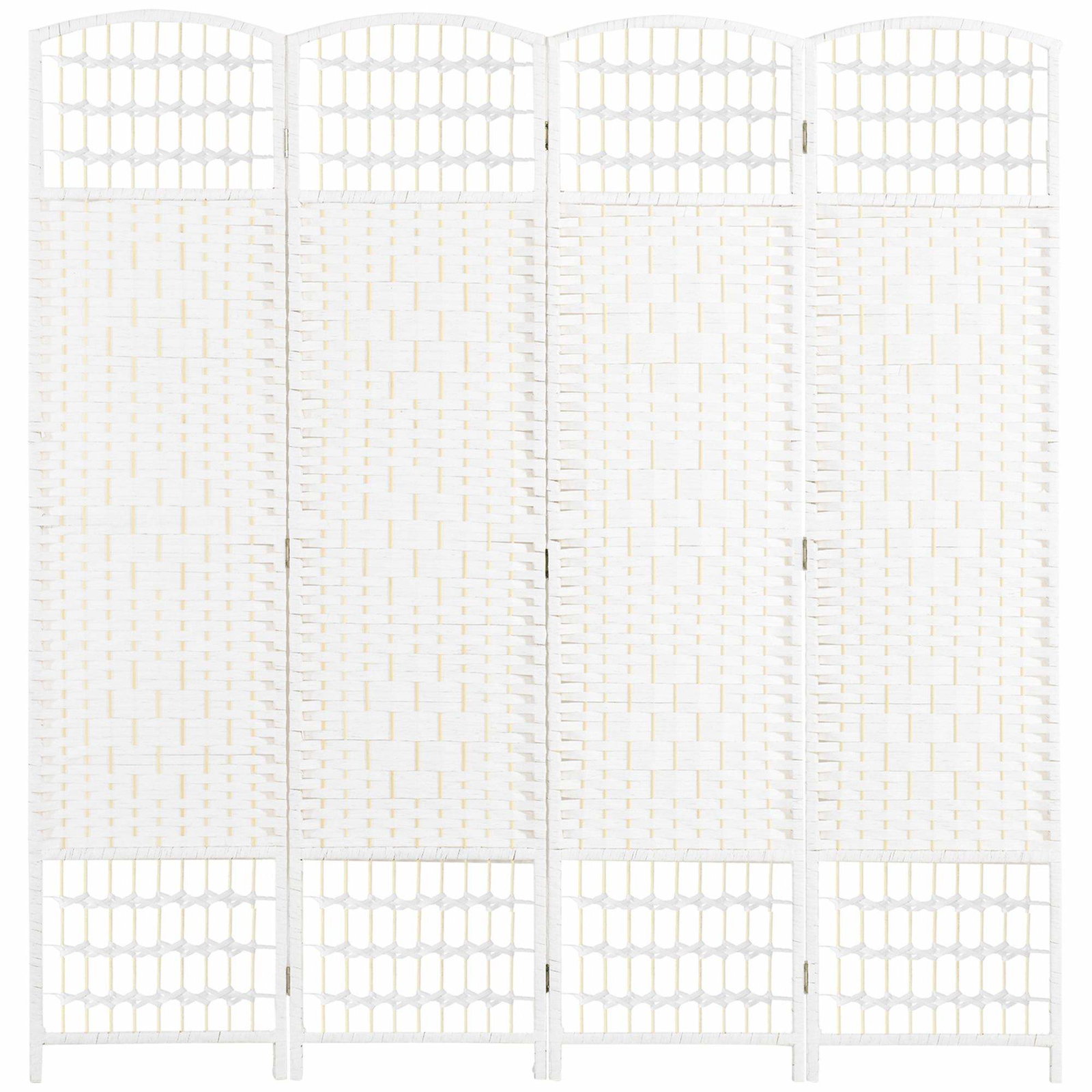 4-panels foldbar rumdeler – 160x170 cm bølget fiber