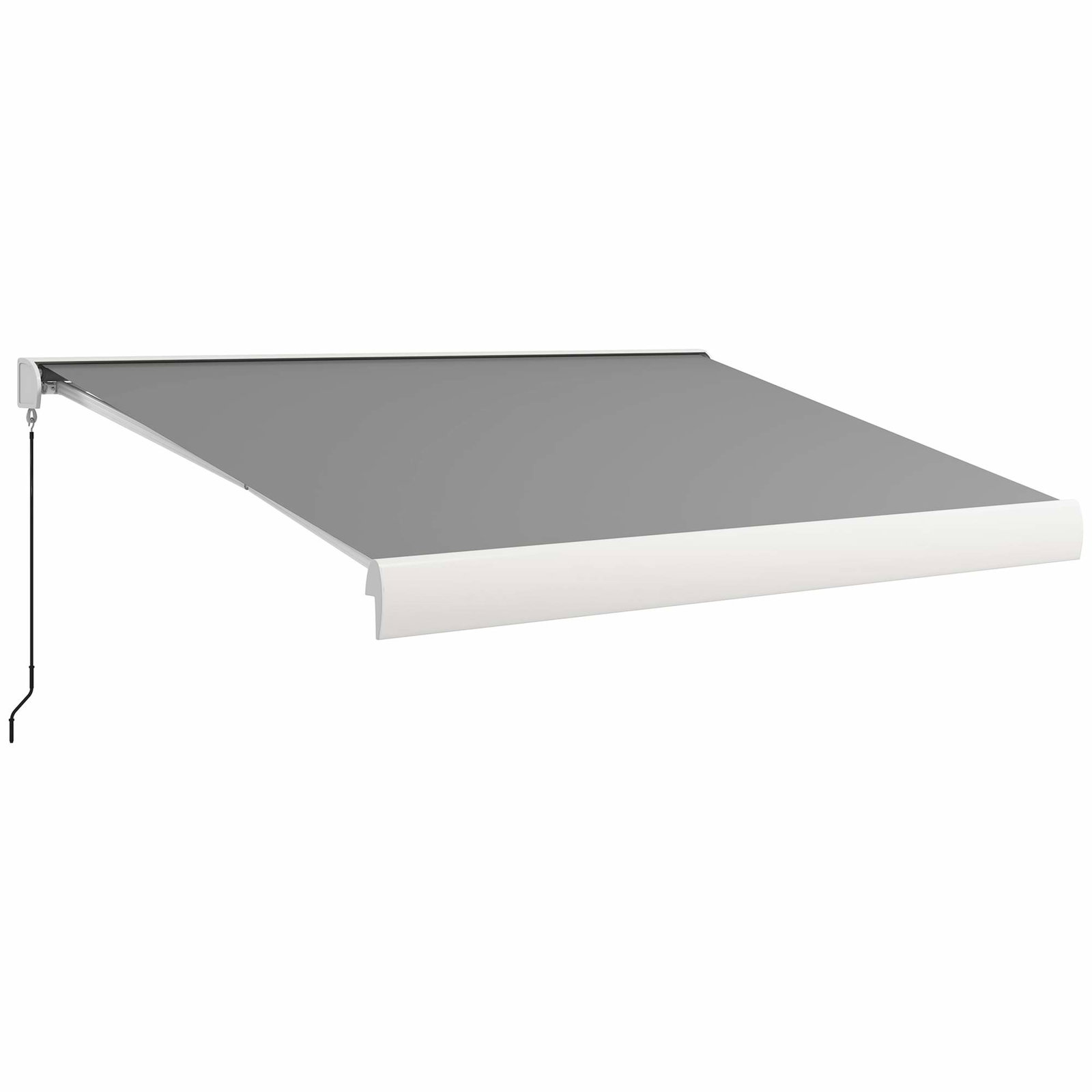 Udtrækkelig markise, fuld kassette, 4x3m, lysegrå