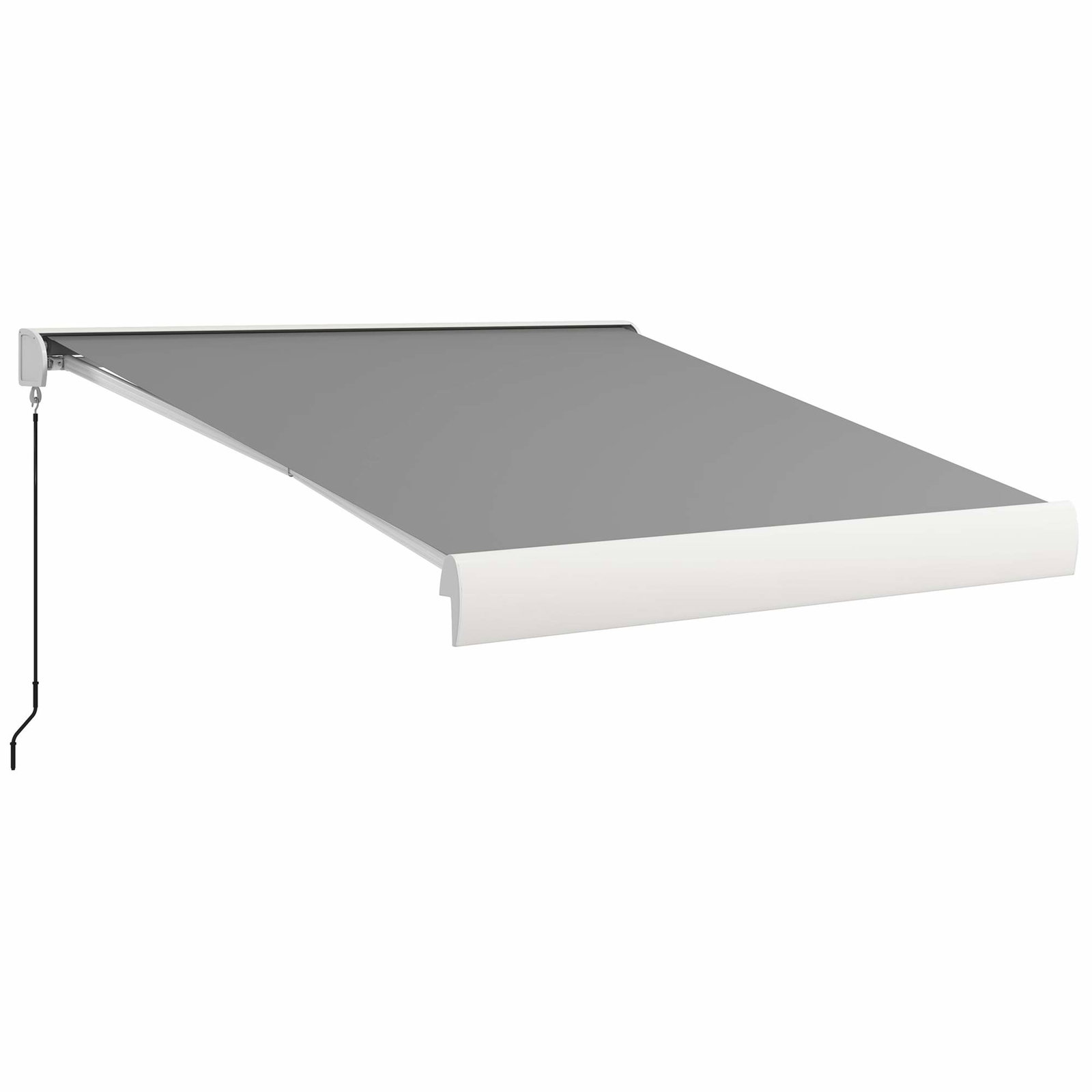 Utfällbar markis, elektrisk/manuell, 3x2,5m, ljusgrå | Hem & Hobby | Pryloteket