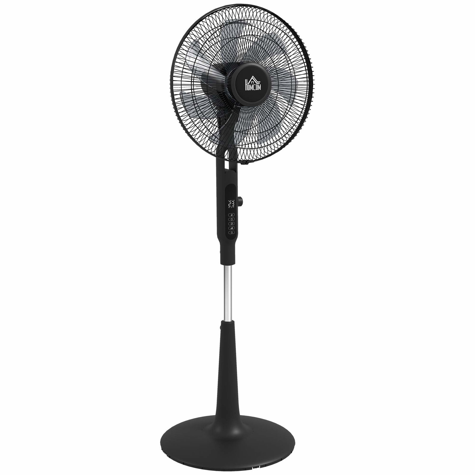 Stille standerventilator med fjernbetjening, 3 tilstande og 28 hastigheder