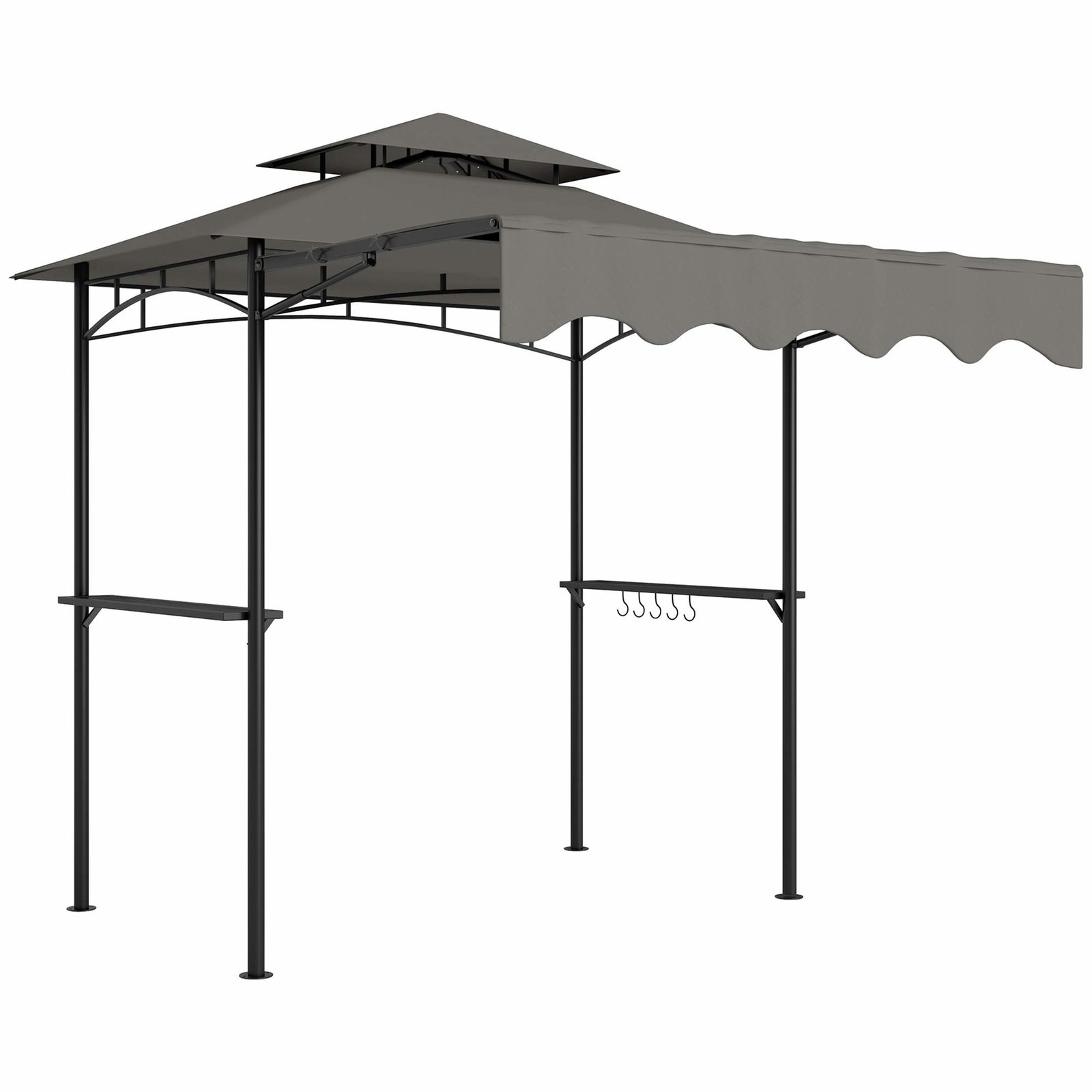 Grillpavillon 242x232x248 cm, vandafvisende, flammehæmmende