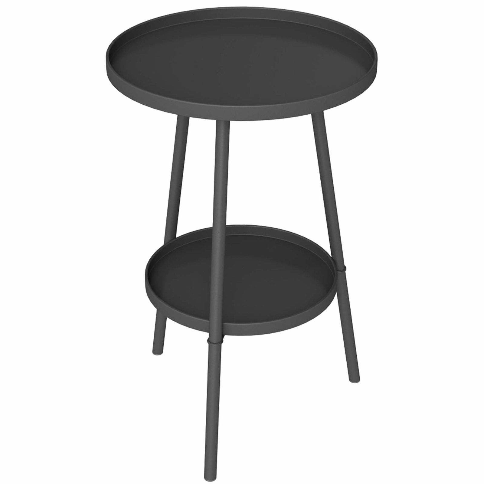 Rundt havebord i to etager – hævede kanter, Ø32 x 51H cm