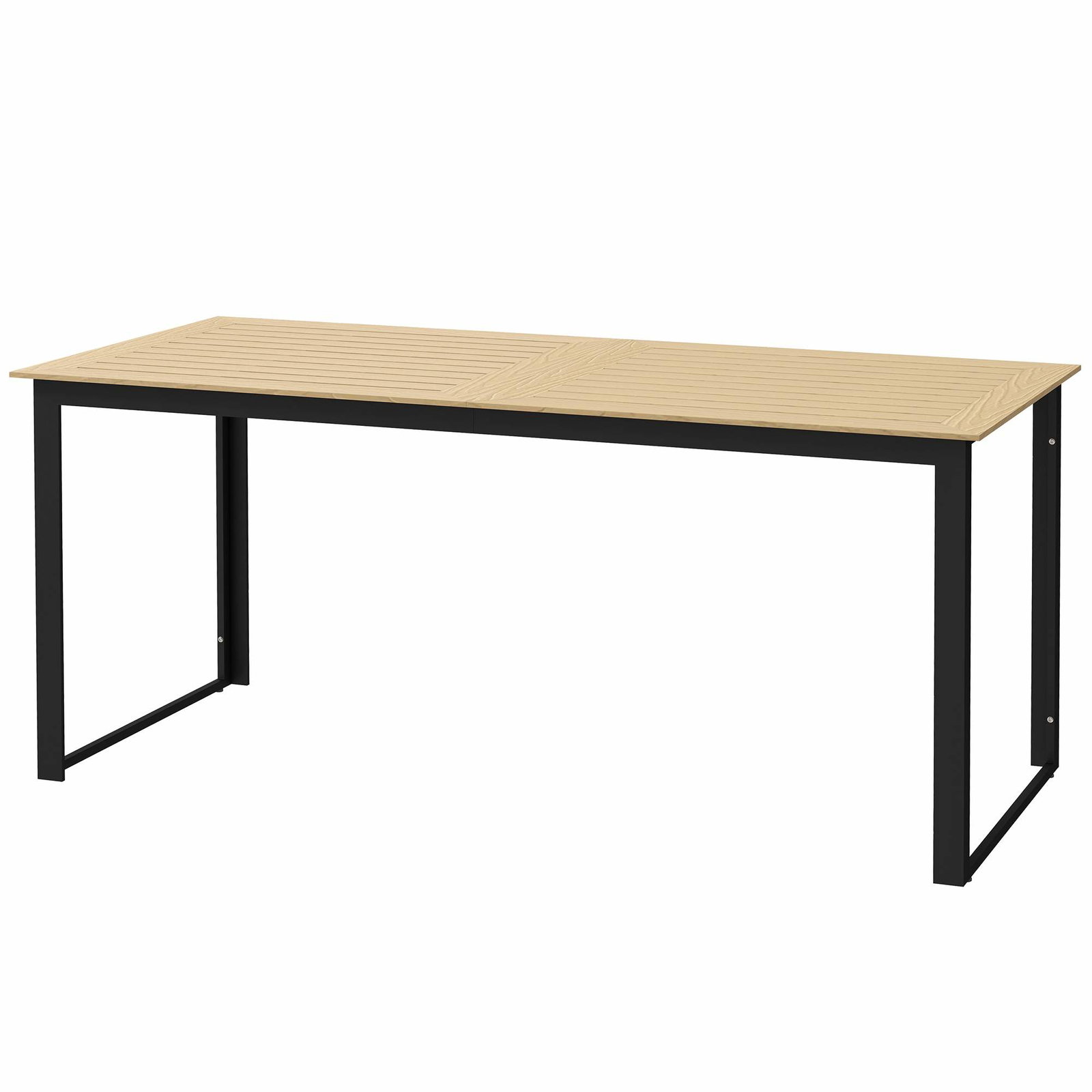 Metalhavebord 175x78 cm – Vejrbestandigt, Trælook