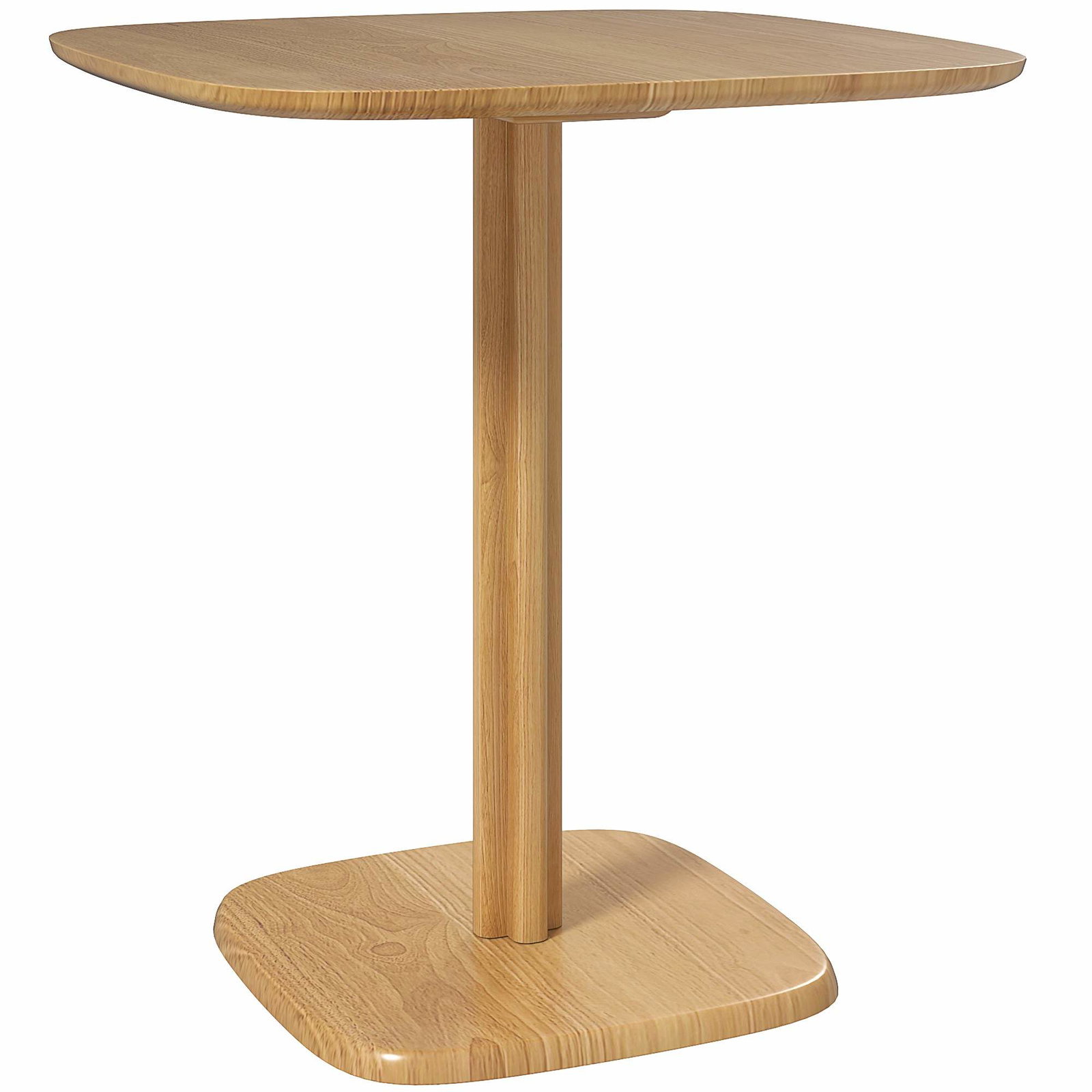 Spisebord, 70x70 cm gummitræ til 4 personer – naturlig finish