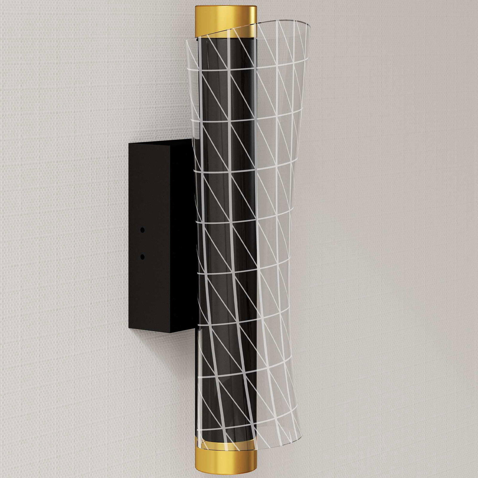 LED-væglampe – dæmpbar metalnatlampe, sort