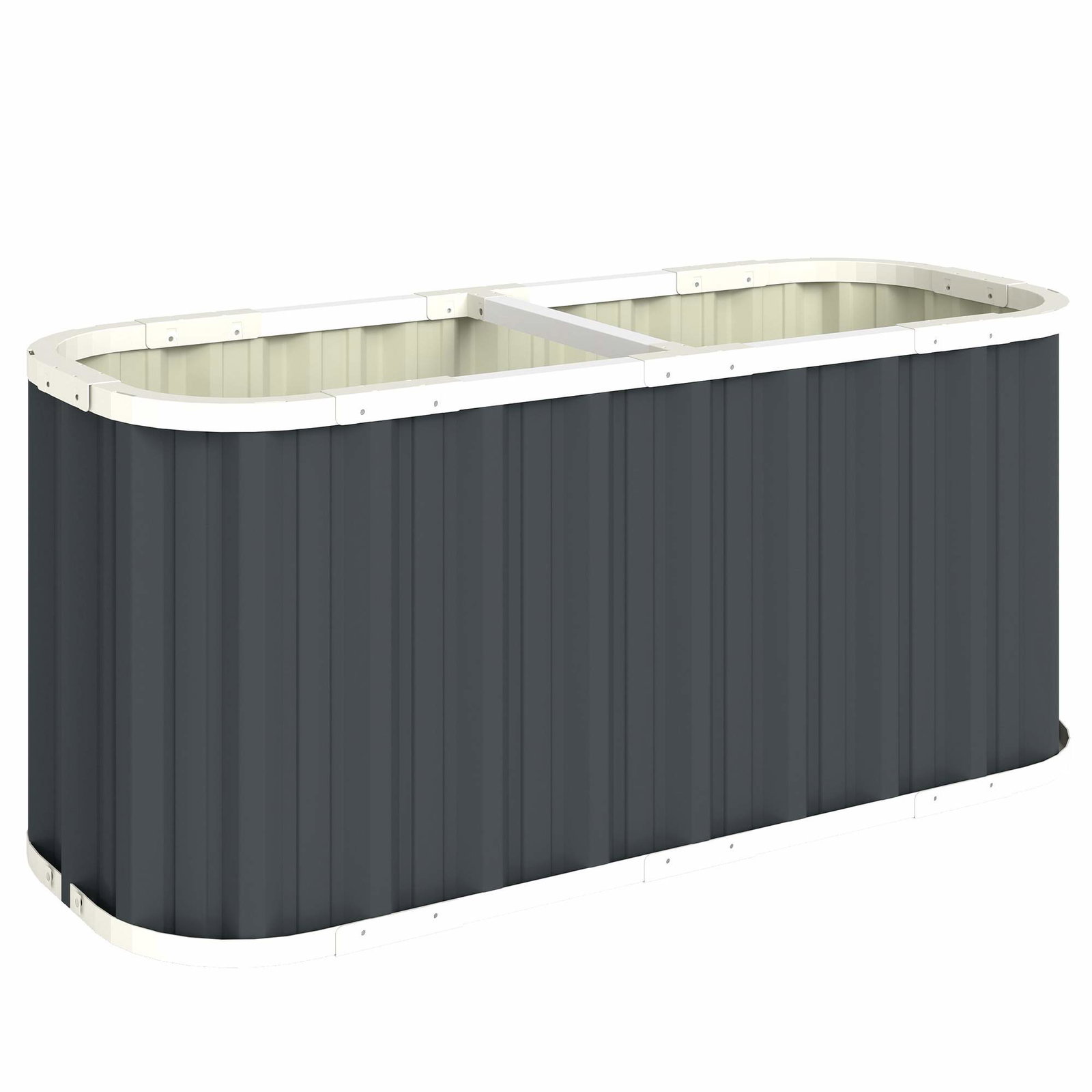Hævet metalbed 136x53x61 cm med etiketter og handsker