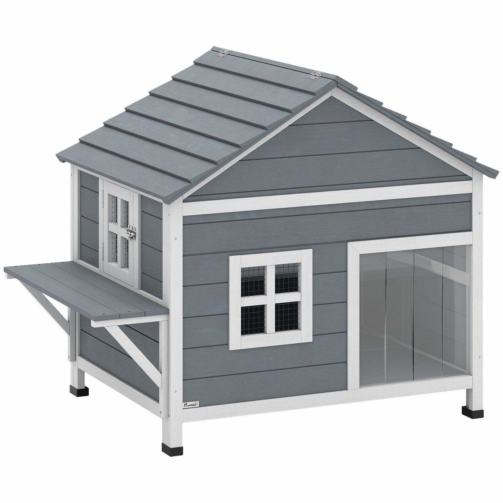Trækattehus – 2-lags, vandtæt tag, grå