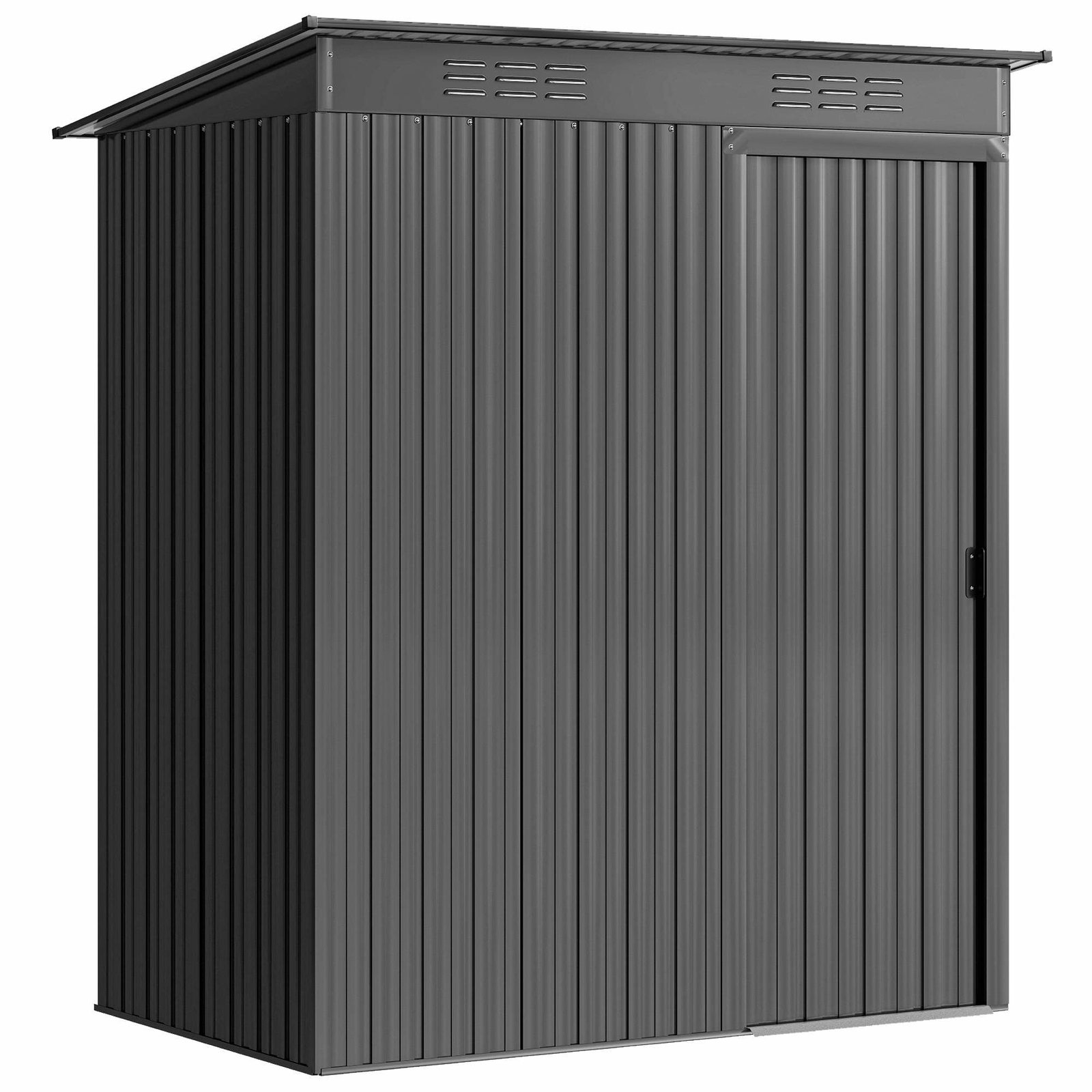 Metalskur 1,37m² – Nem montering, skydedør