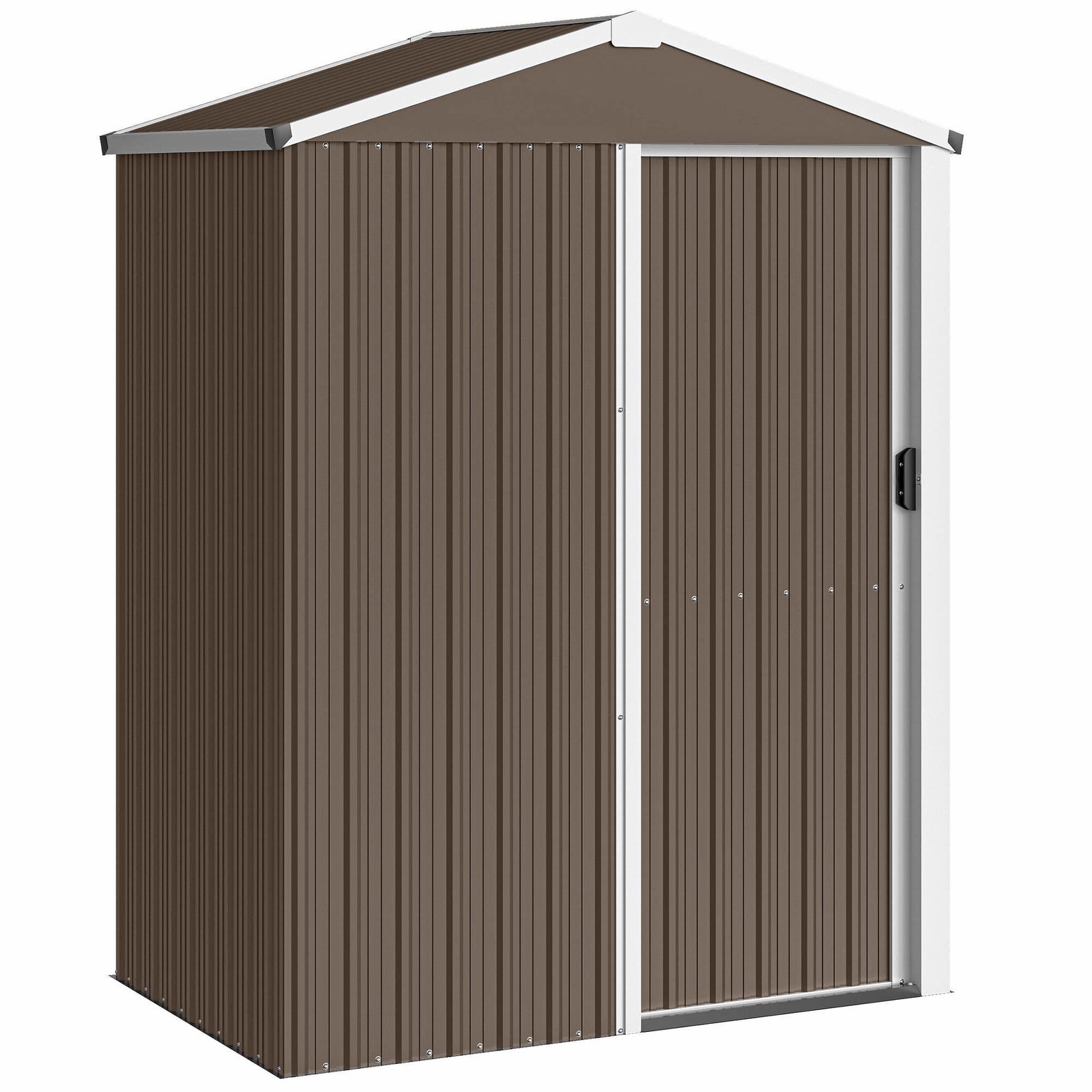Metalskur med aflåselig skydedør, 1,1 m²
