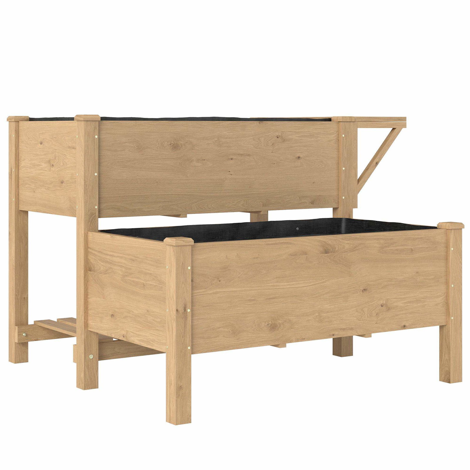 Upphöjd trädgårdsbädd med foder – 2-våningars träkruka | Hem & Hobby | Pryloteket