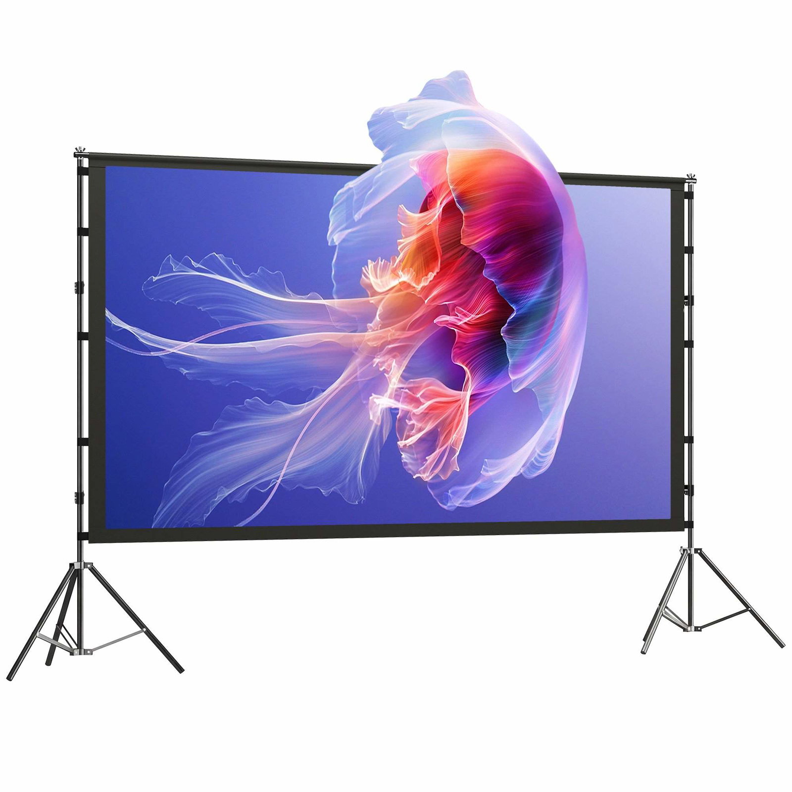 100-tommer 4K/8K HD-projektorlærred med stativ