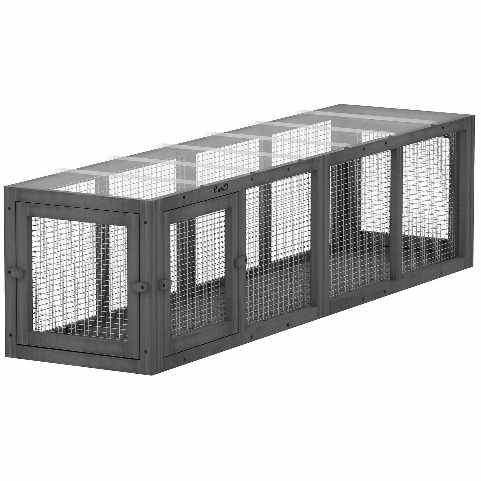 Katttunnelleksak – Expanderbar trätunnel, 3 dörrar, grå | Hem & Hobby | Pryloteket